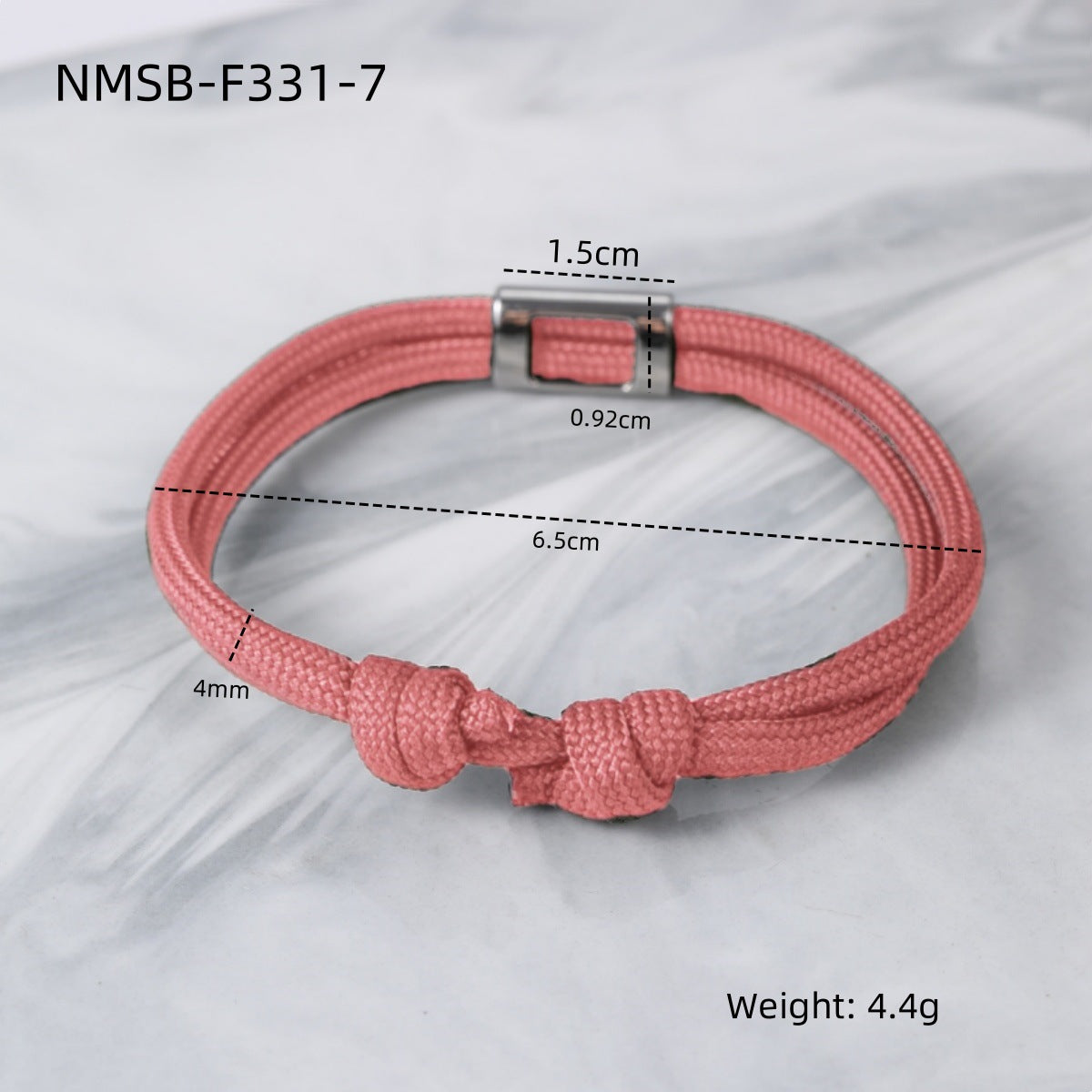 Fashion 18K Gold Plated Titanium Steel Adjustable Colorful Rope Bracelet Unisex Engravable Jewelry