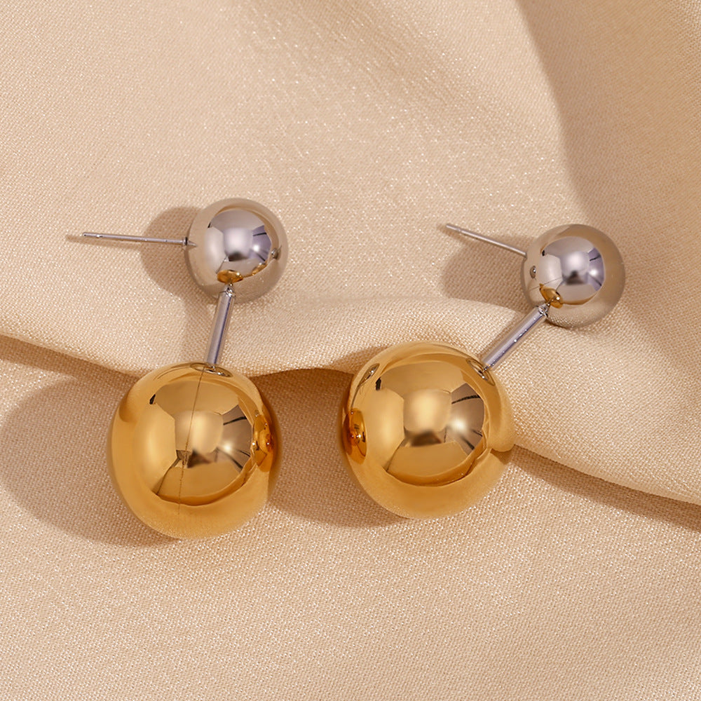 Orecchini Pendenti Geometrici Alla Moda in Acciaio Inossidabile con Placcatura in Oro 18K da Donna