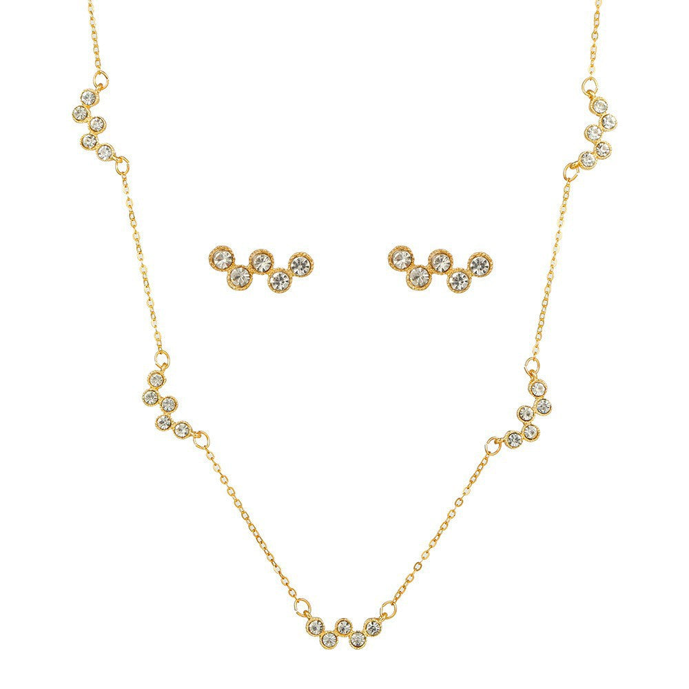 Casual Geometric Alloy Ball Chain Necklace