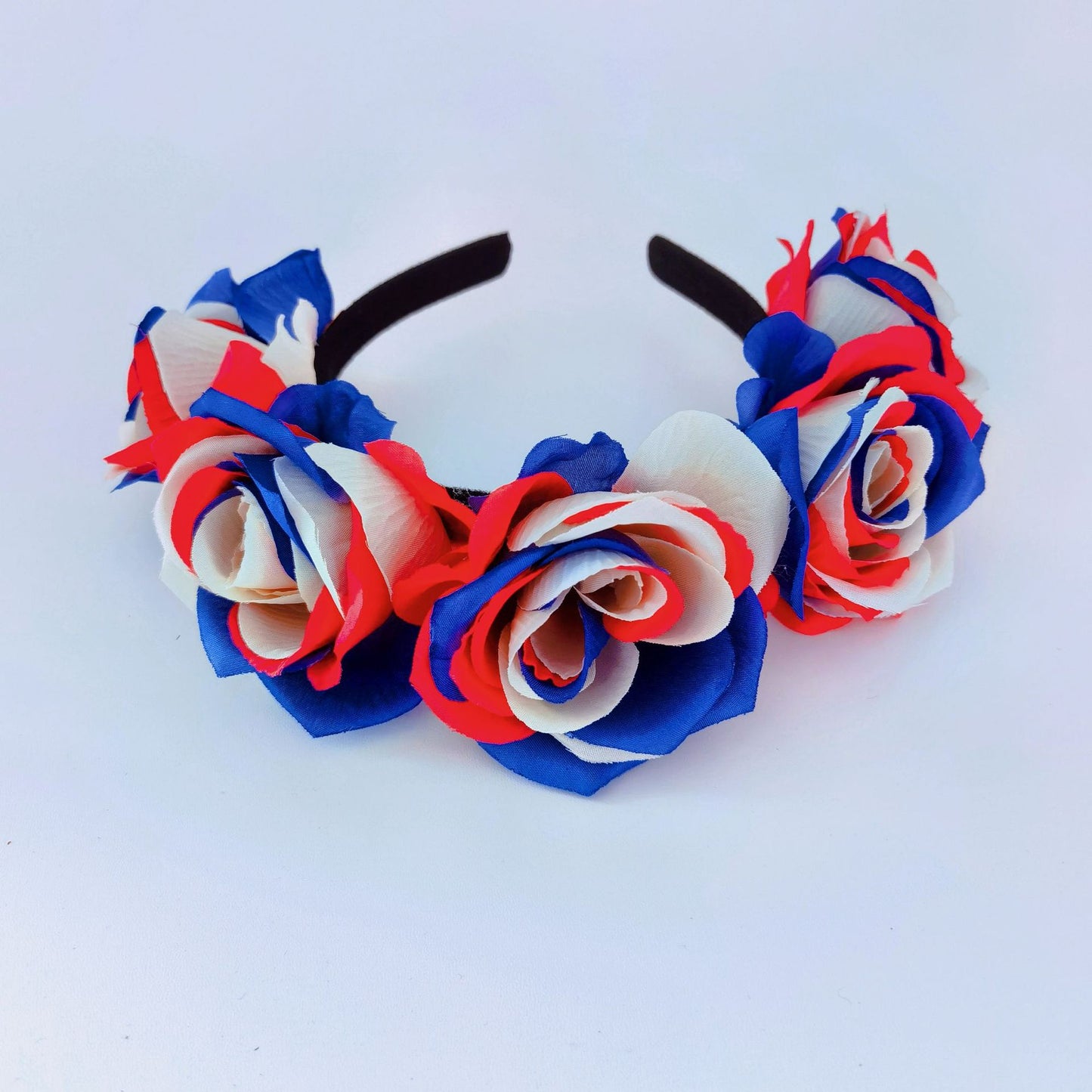 Sweet Floral Fabric Headband for Unisex Party Sports Cheering