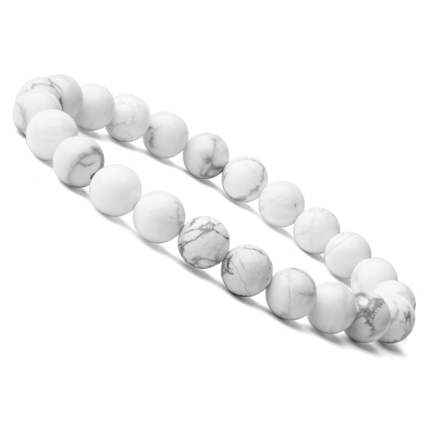 Geometric Natural Stone Agate Beaded Bracelet 8mm Unisex Elastic Stretch Handmade Jewelry