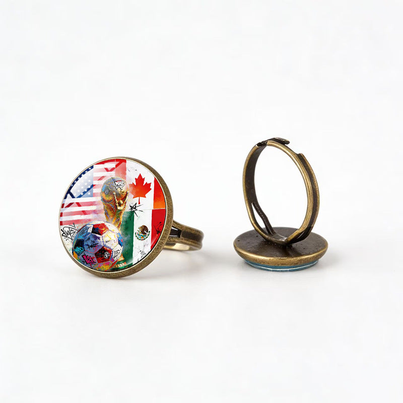Sporty Geometric Alloy Plated Ring Unisex Fashion Jewelry
