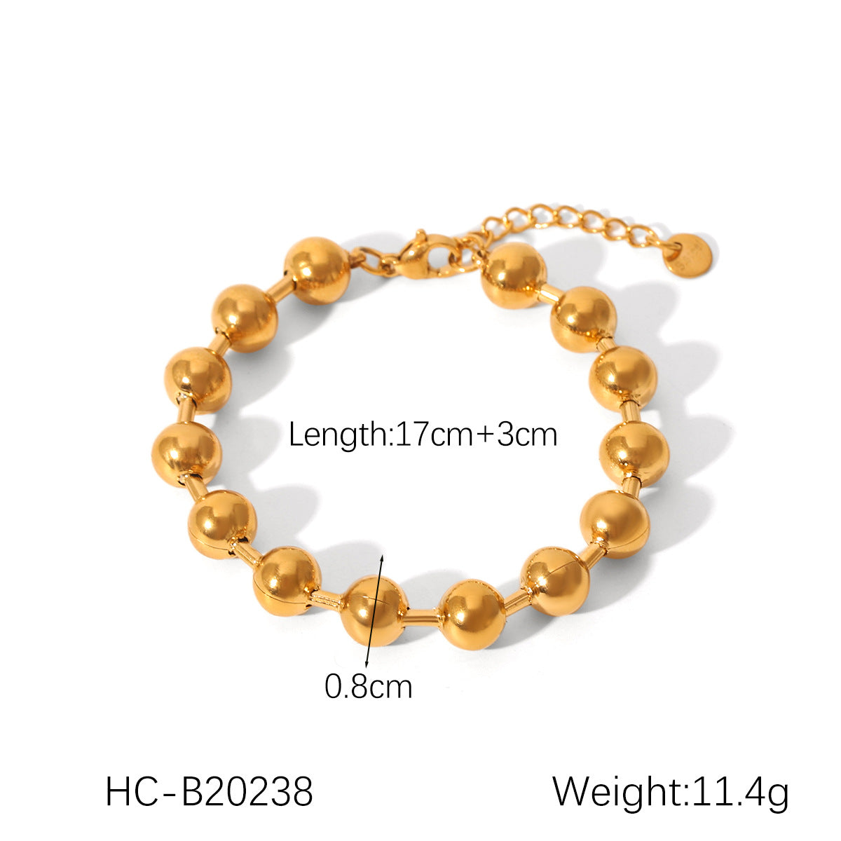 Minimalist Geometric Stainless Steel Beaded Necklace and Bracelet Set for Women with Plated Finish