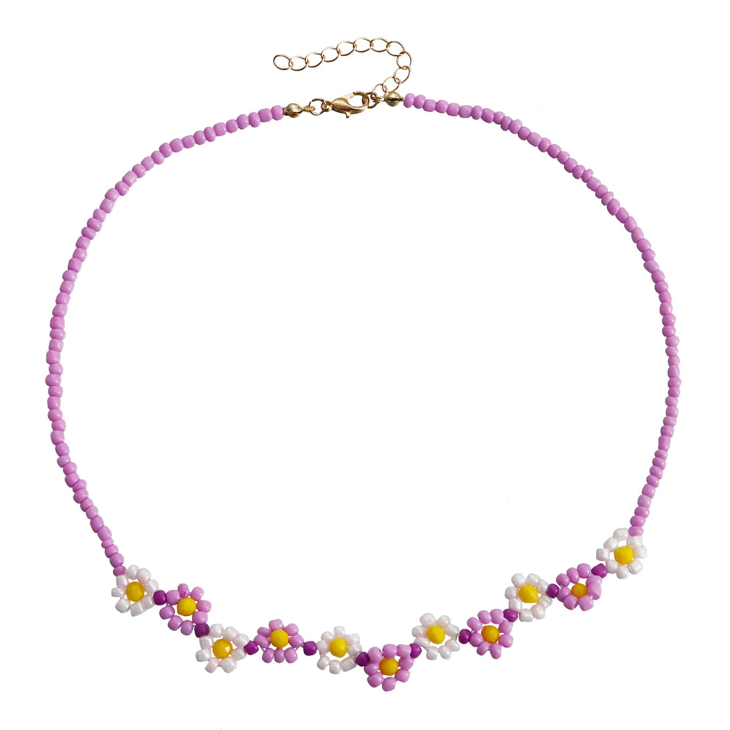 Retro Artistic Fashion Necklace with Geometric Shape Alloy Pendant, Electroplated Colorful Seed Bead Choker for Women