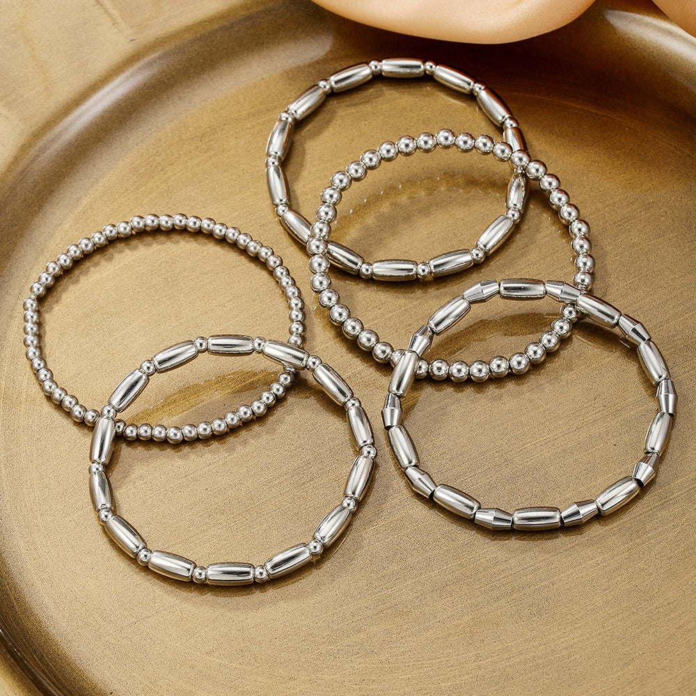 Bracciale Bohemien Geometrico di Perline per Donne con Perline CCB, Braccialetto Impilabile Fatto a Mano
