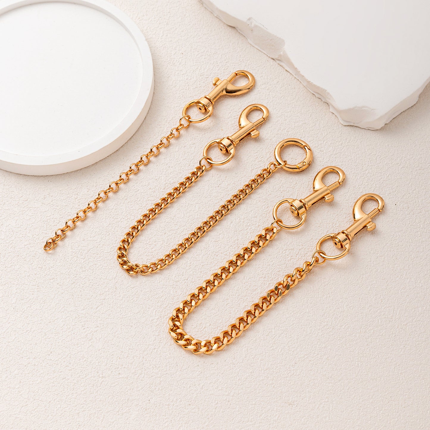 Vintage Elegant Heart Teardrop Alloy Plated Bag Charm with Cable Chain