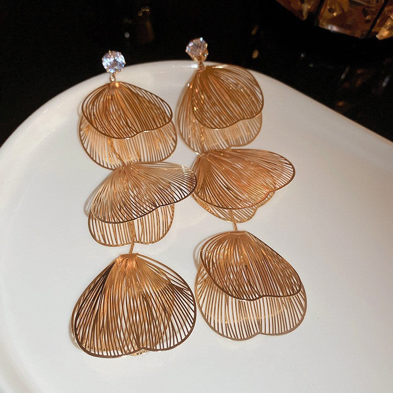 Vintage Floral Round Geometric Dangle Earrings with Silver-Plated Iron Base and 925 Sterling Silver Posts for Women