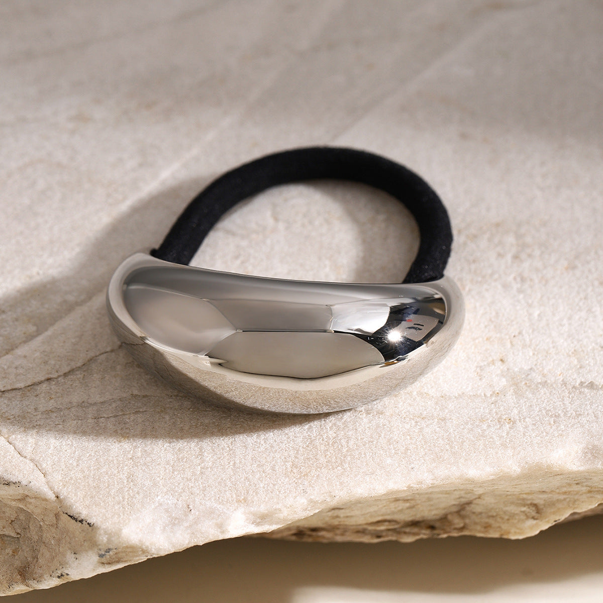 High-Elastic Stainless Steel Hair Tie for Ponytail U-Shaped Geometric Design Fashion Commuter Hair Accessory for Women
