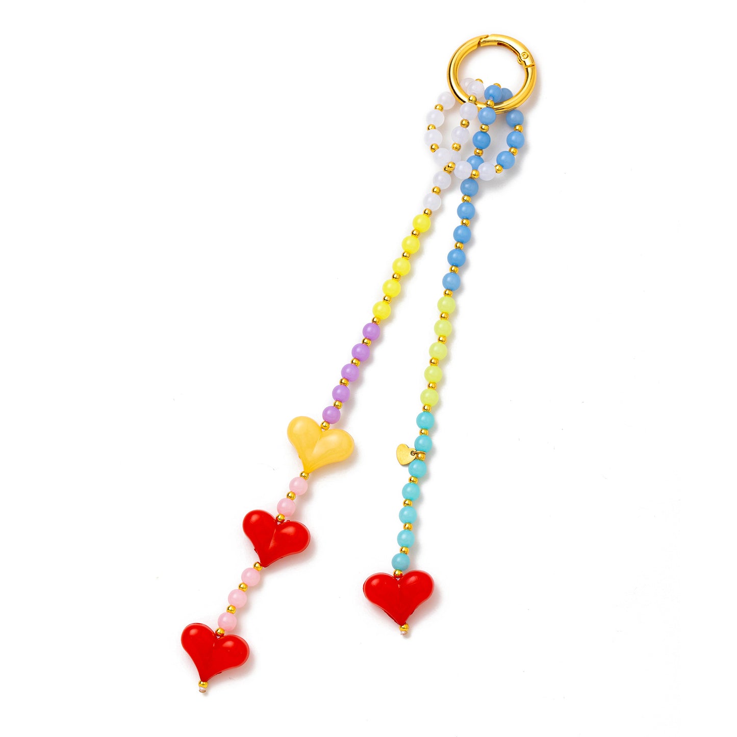 Sweet Minimalist Heart Acrylic Plated Charm Bar