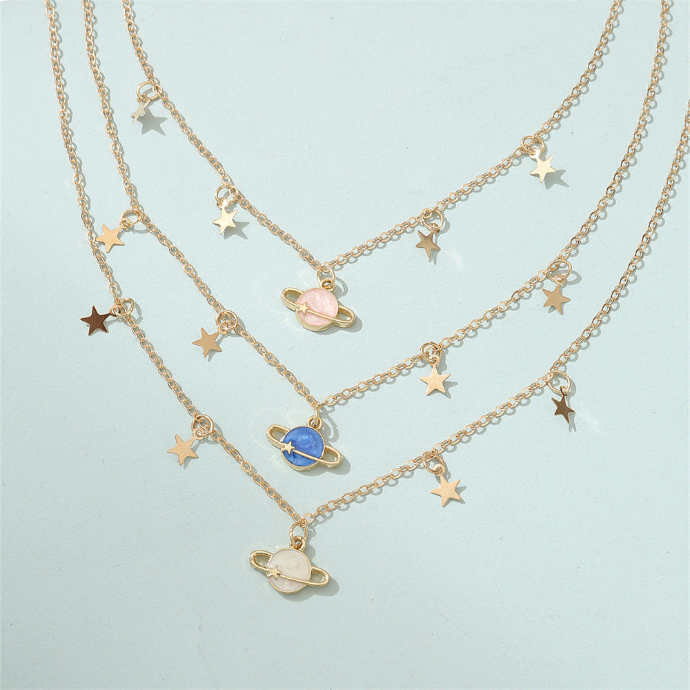 Collana con ciondolo a farfalla smaltata per bambine, catena a scatola in lega con finitura placcata, gioielli per bambini stile principessa