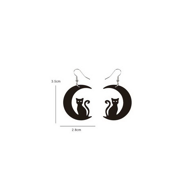 Orecchini di Halloween Goth Gotici Acrilici Pipistrello Occhio Zucca Ragnatela Fantasma Boo Teschio Gatto Nero
