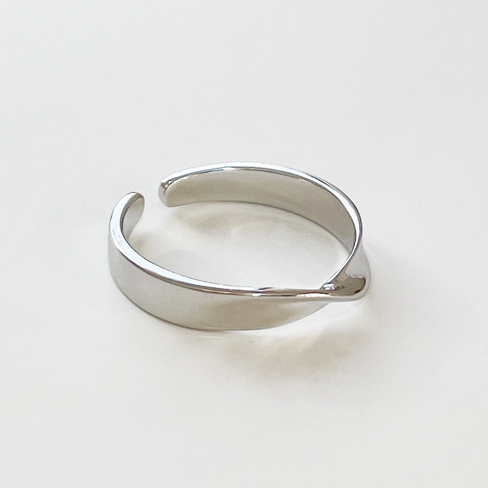 Anello regolabile a cuore in argento sterling 925 da donna
