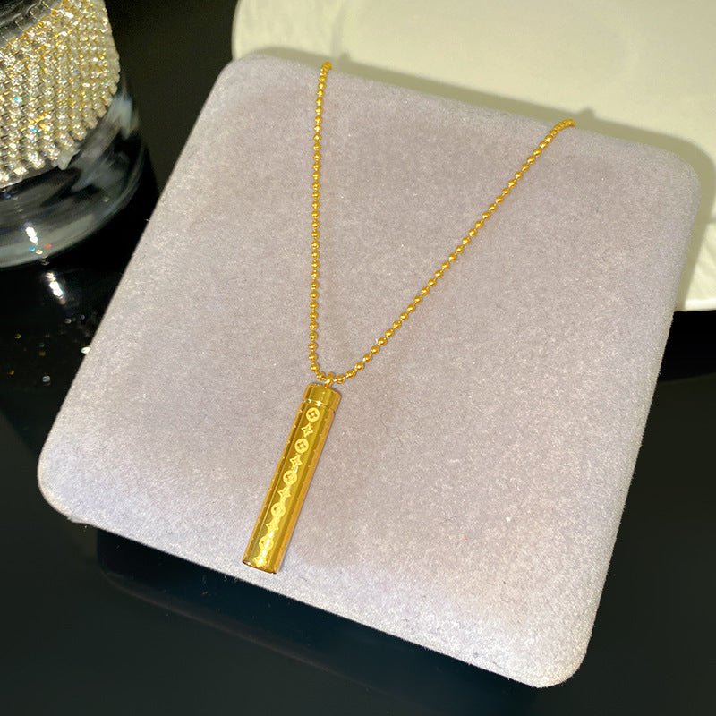 Elegant Geometric Round Titanium Steel Plated Necklace for Women