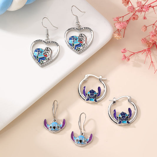Juego de collar minimalista de aleación en forma de lazo para niñas con incrustaciones de perlas, incluye pulsera, anillo y aretes.