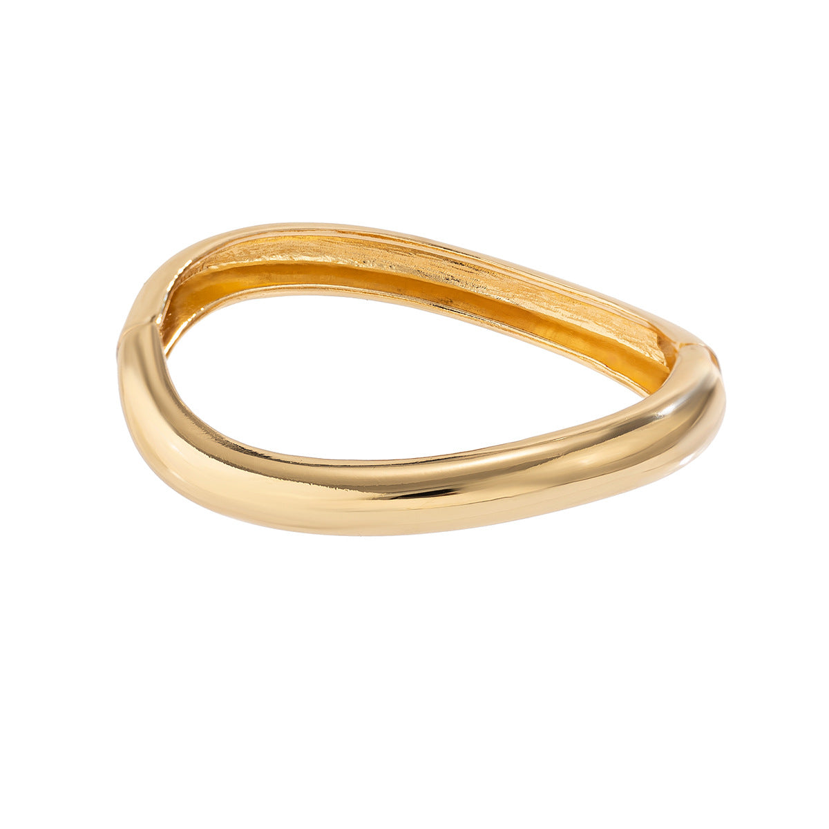 Pulsera de aleación de rombos geométricos minimalista con acabado chapado para mujer