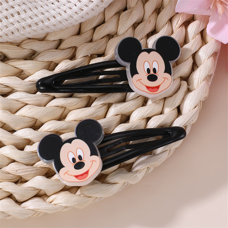 Cute Bow-Shaped Hair Clip for Girls with Wavy Texture and Ruffled Detail, Metal Hairpin for Children Aged 3-10 Years