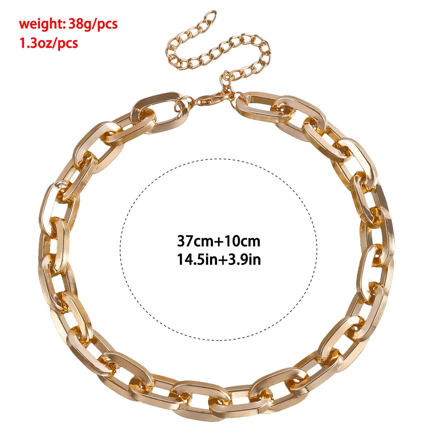 Punk Hip-Hop Style Geometric Pendant Necklace for Women with Electroplated Metal Chain and Minimalist Versatile Design