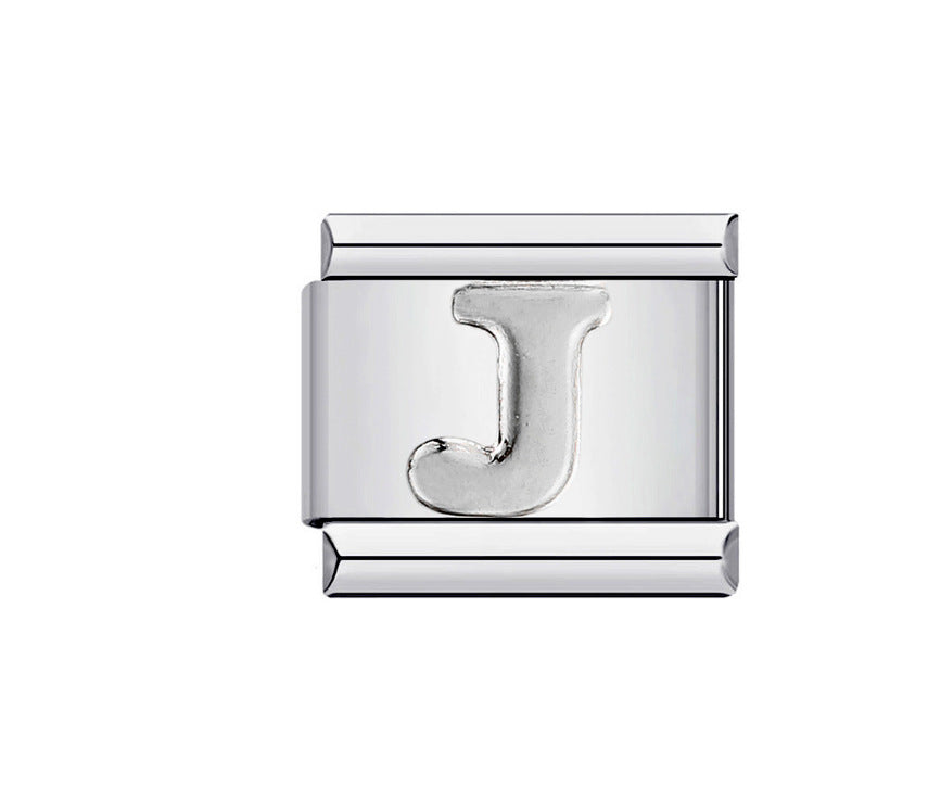 Minimalist Letter Stainless Steel Plating Charm Bar