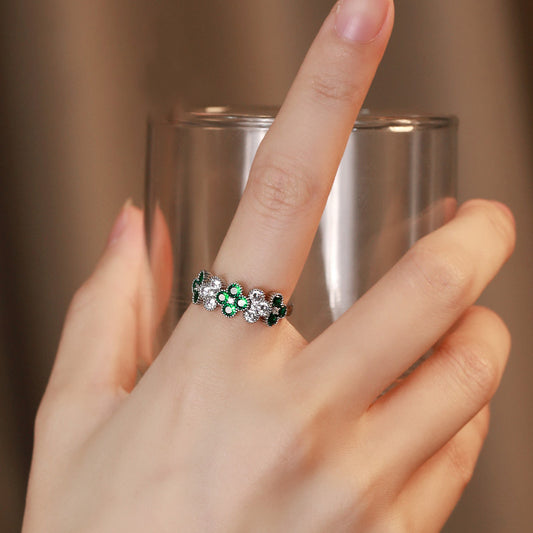 Minimalist Adjustable Starry Ring for Women in Copper with Plated Finish Featuring Letter or Number Design