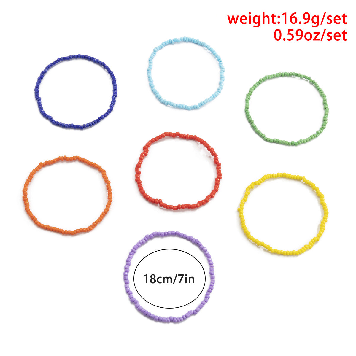 Bohemian Minimalist Geometric Gradient Resin Beaded Bracelet for Women