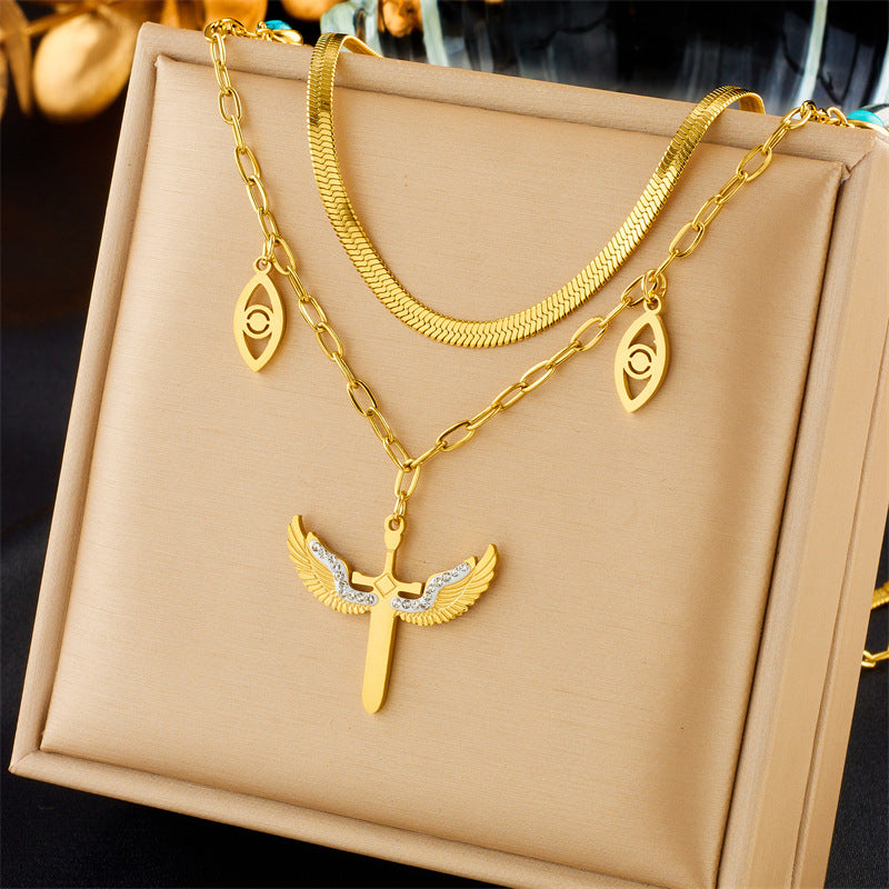 Luxury Minimalist Stainless Steel Star Butterfly Tree of Life Pendant Necklace