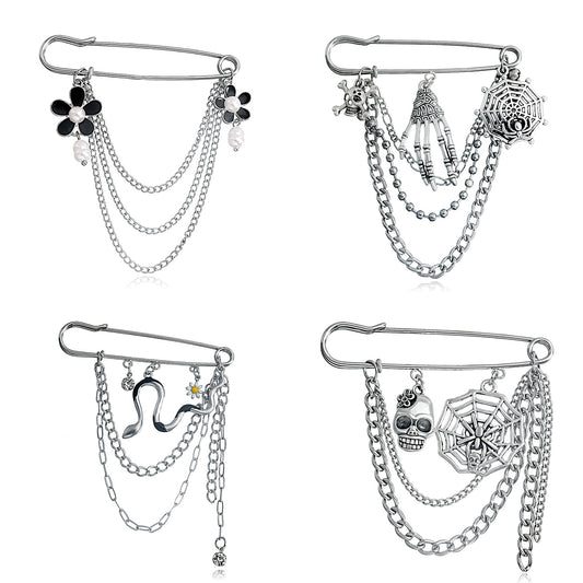 Geometric Fashionable Alloy Brooch with Plated Finish for Women, Eye Motif Decorative Pin for Stylish Streetwear and Office Wear