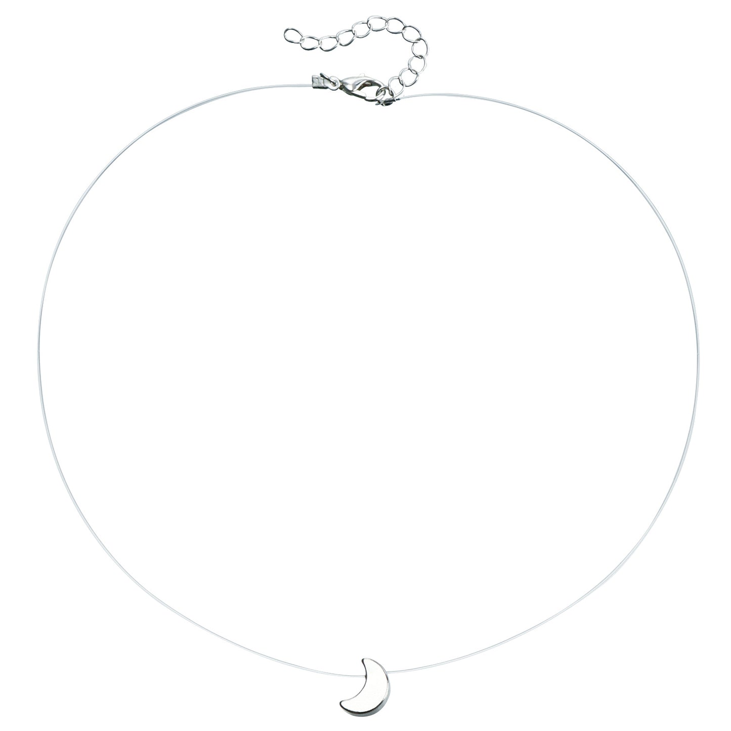 Minimalist Geometric Alloy Necklace with Clear Crystal and Cubic Zirconia Inlay for Women