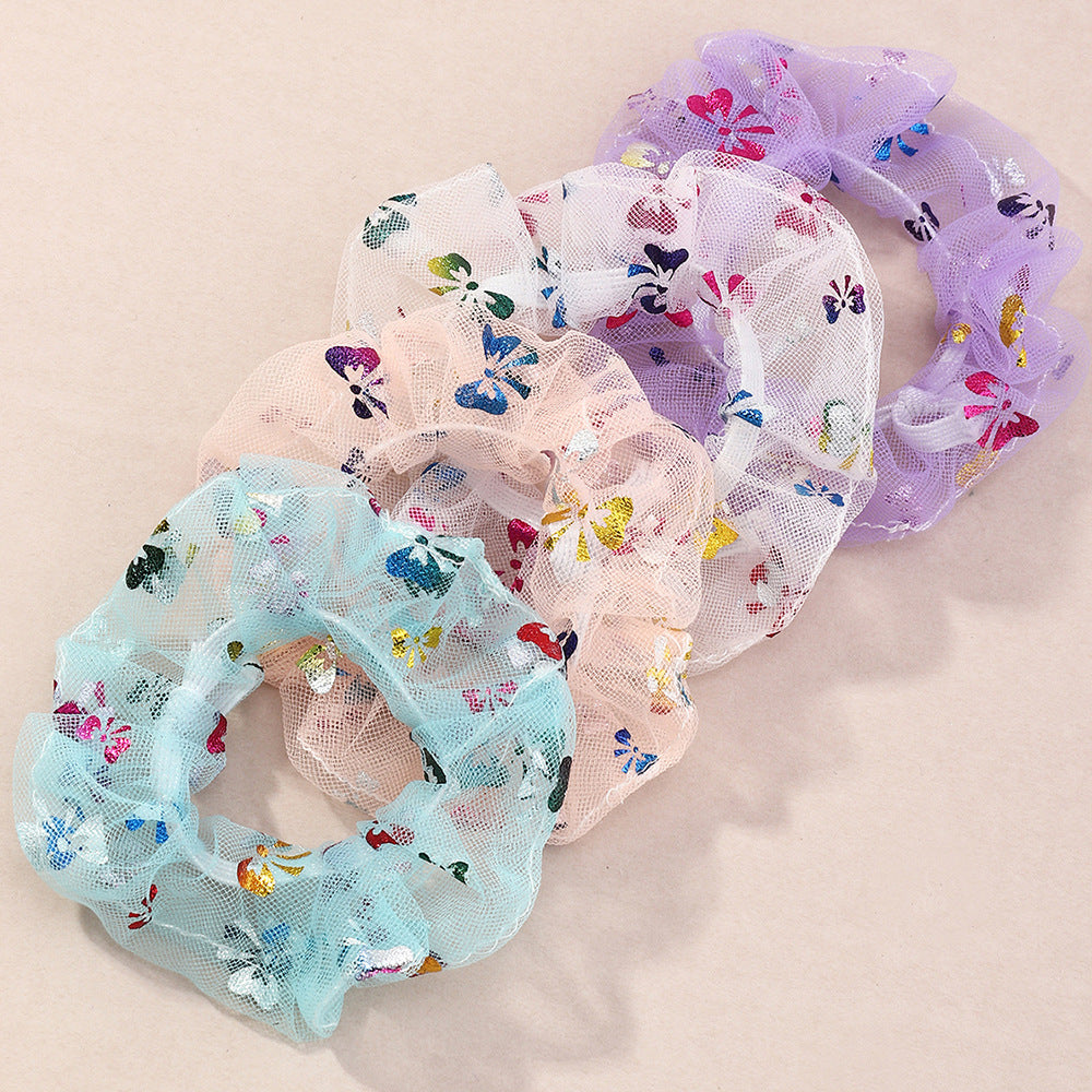 Coletero artesanal de mariposa geométrica para niñas, hecho de tul con temática de princesa
