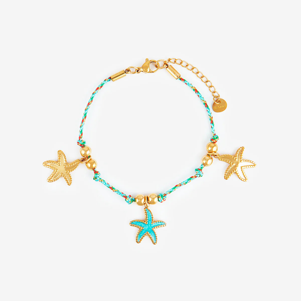 Fashion Unisex 18K Gold Plated Titanium Steel Necklace with Shell Starfish Whale Heart Pendants