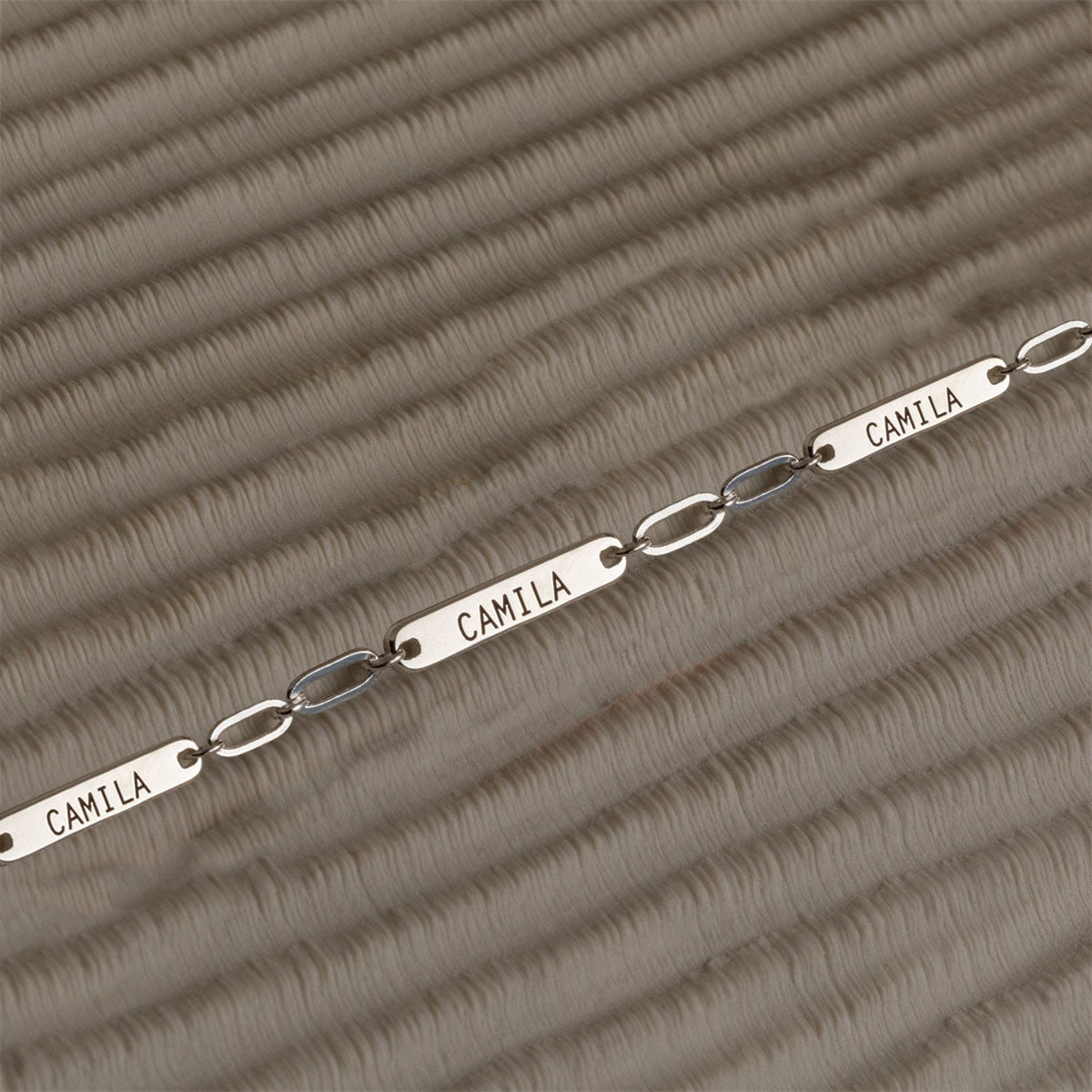 Geometric Letter Stainless Steel Plated Charm Bar Necklace Unisex