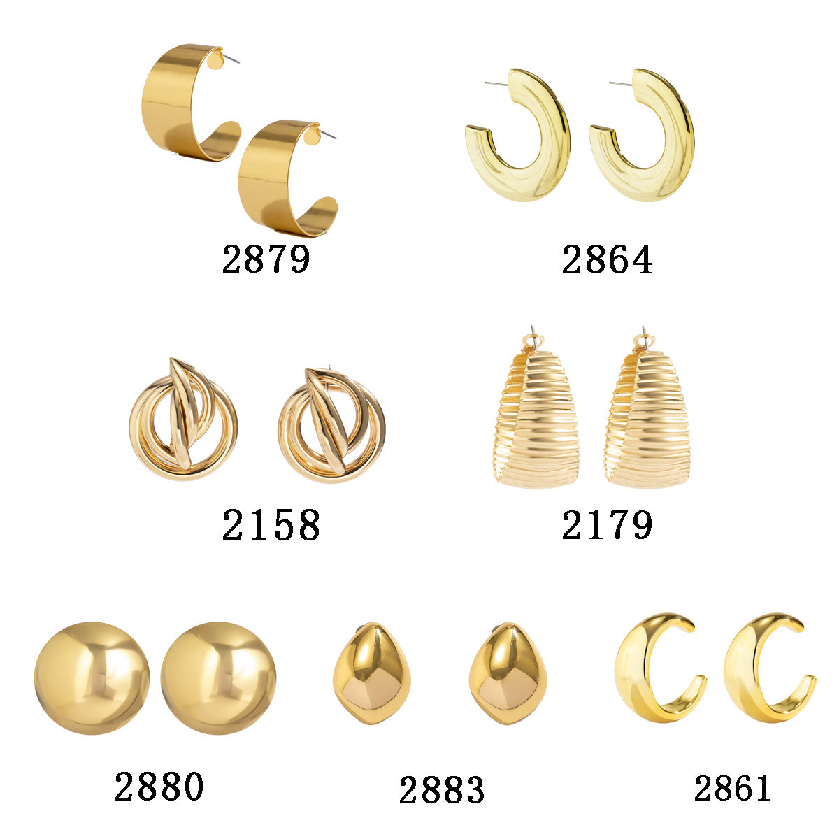 Punk Hip-hop Geometric Plated Iron Earrings