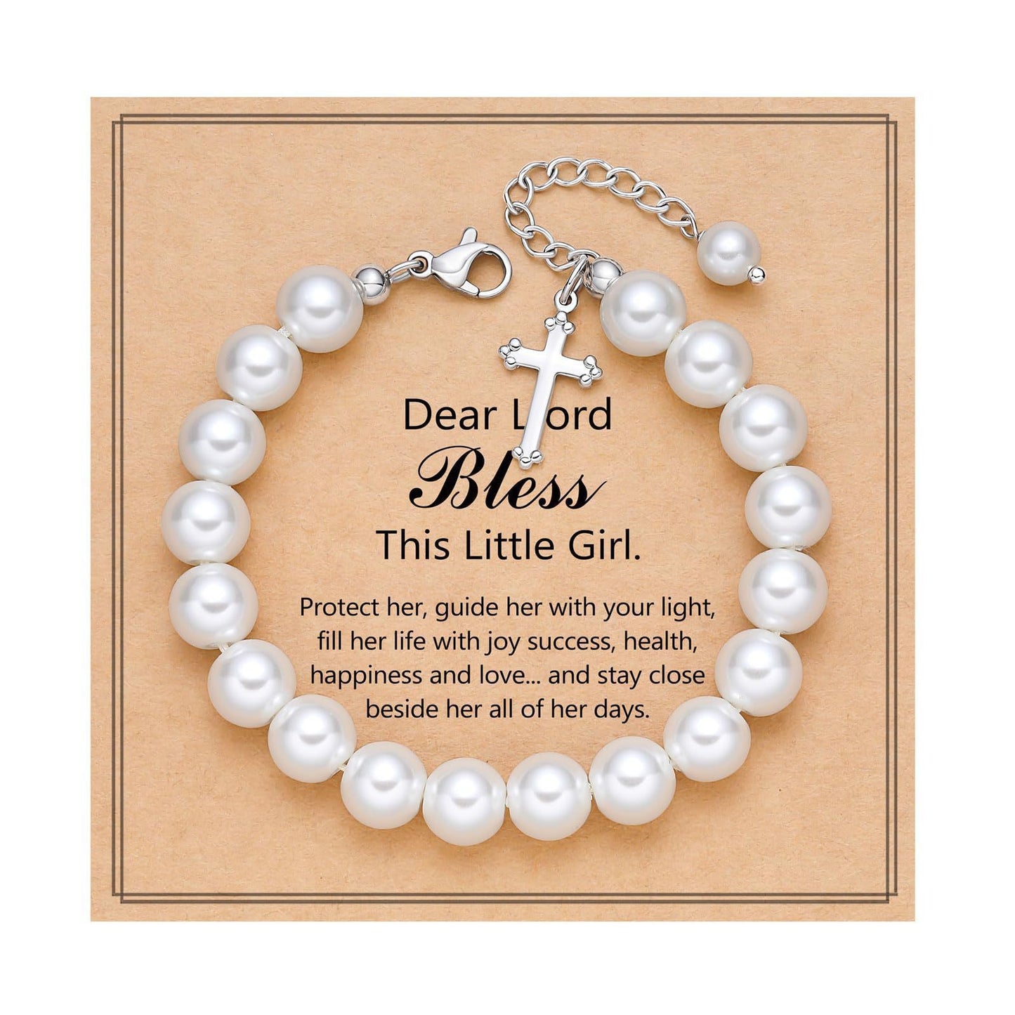 8mm Imitation Pearl Heart Woven Bracelet Unisex Fashion Jewelry Gift