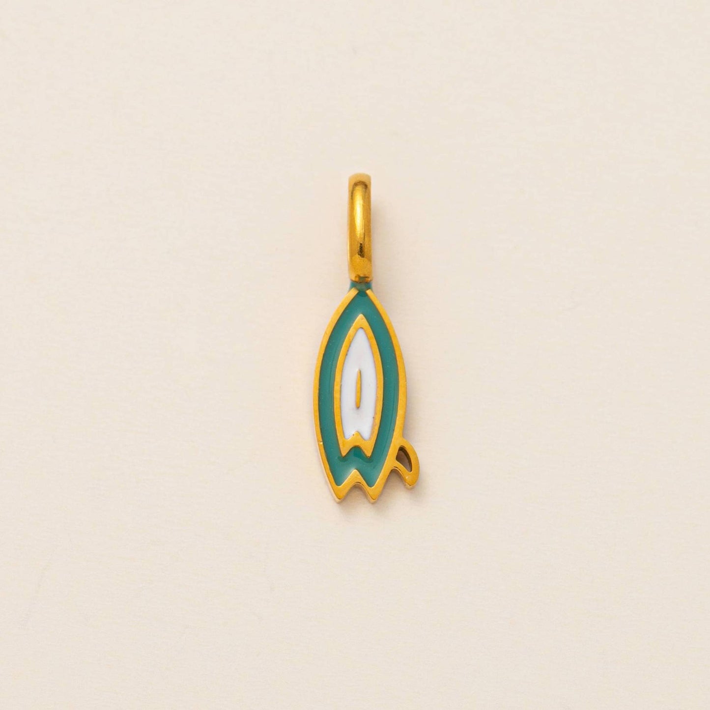Vintage Geometric Stainless Steel PVD Gold Plated Charm Bar