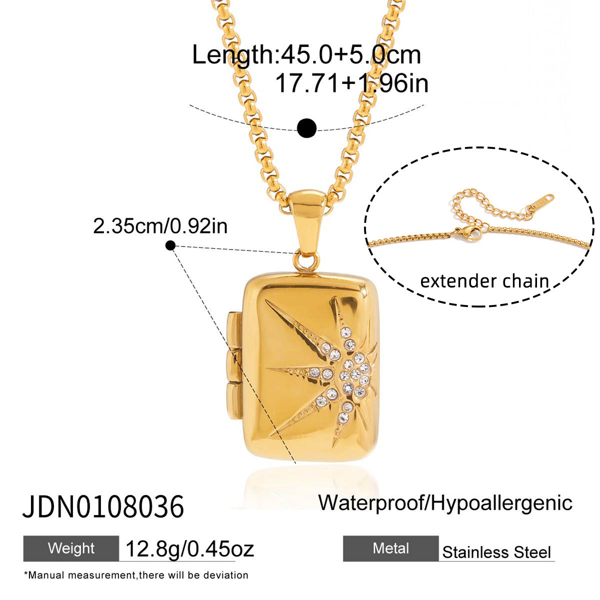 Minimalist Heart Stainless Steel PVD Plated Necklace and Ring Set for Women