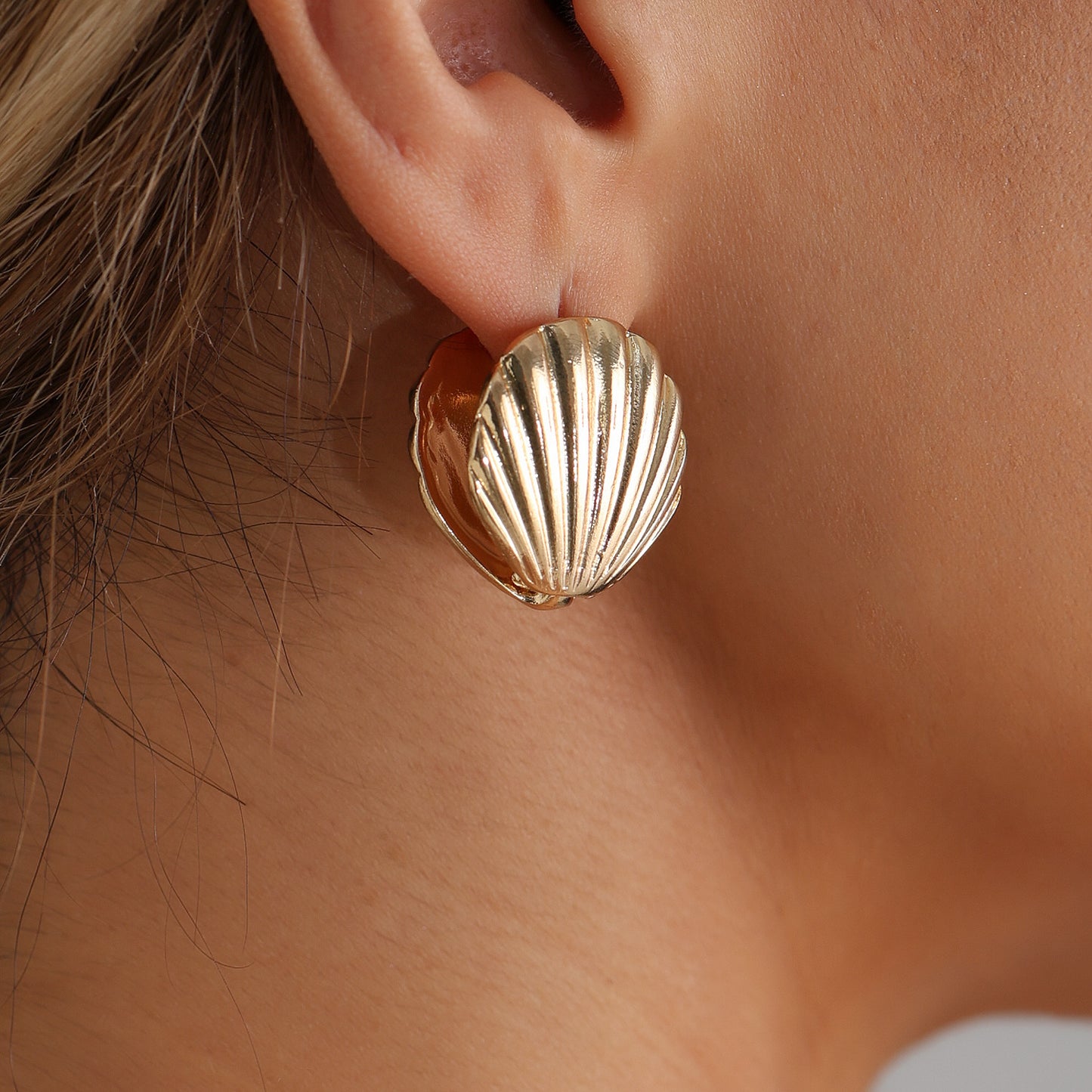 Casual Geometric Plated Zinc Alloy Leaf Earrings for Women