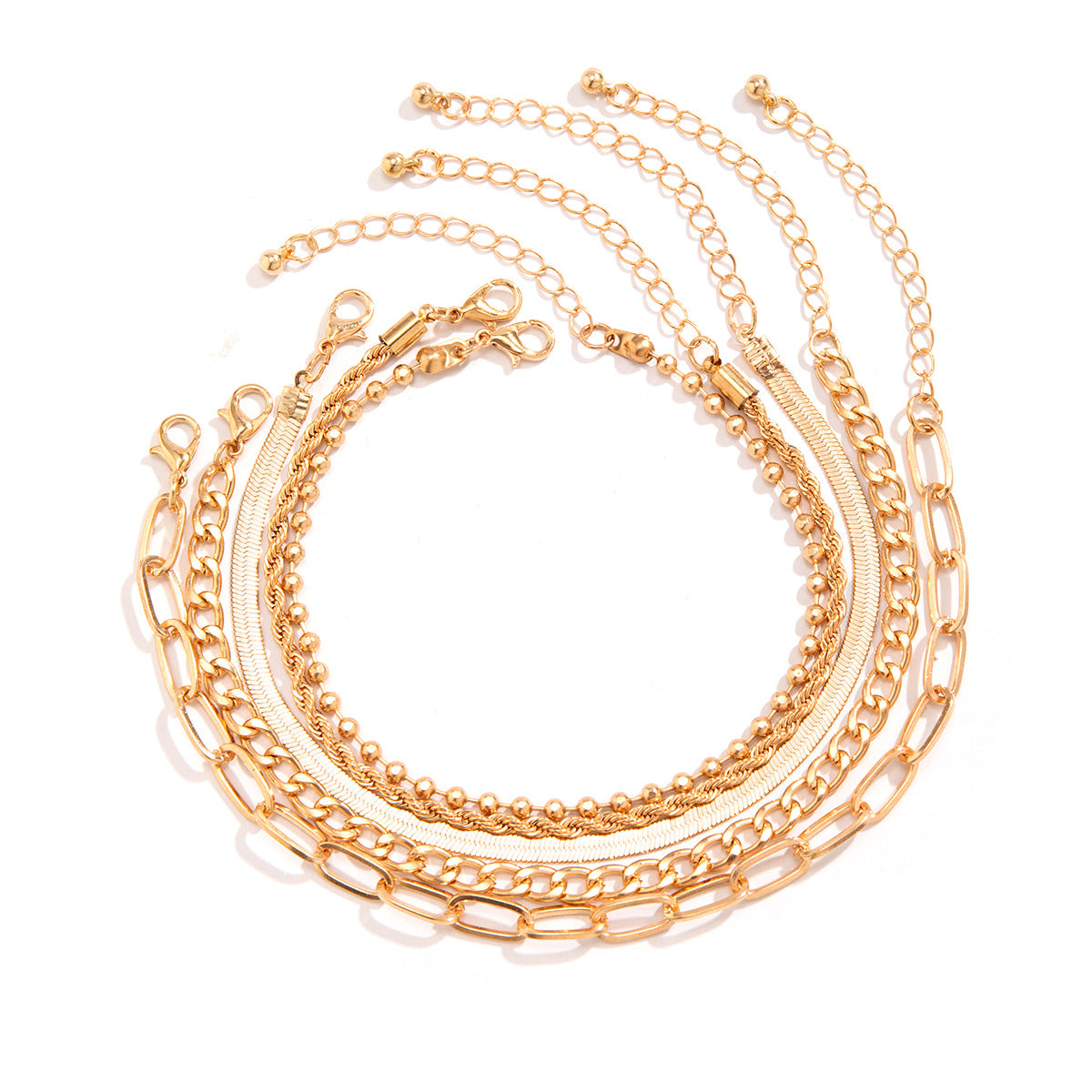 Cavigliera Minimalista a Cuore in Lega con Design a Catena Serpentina da Donna