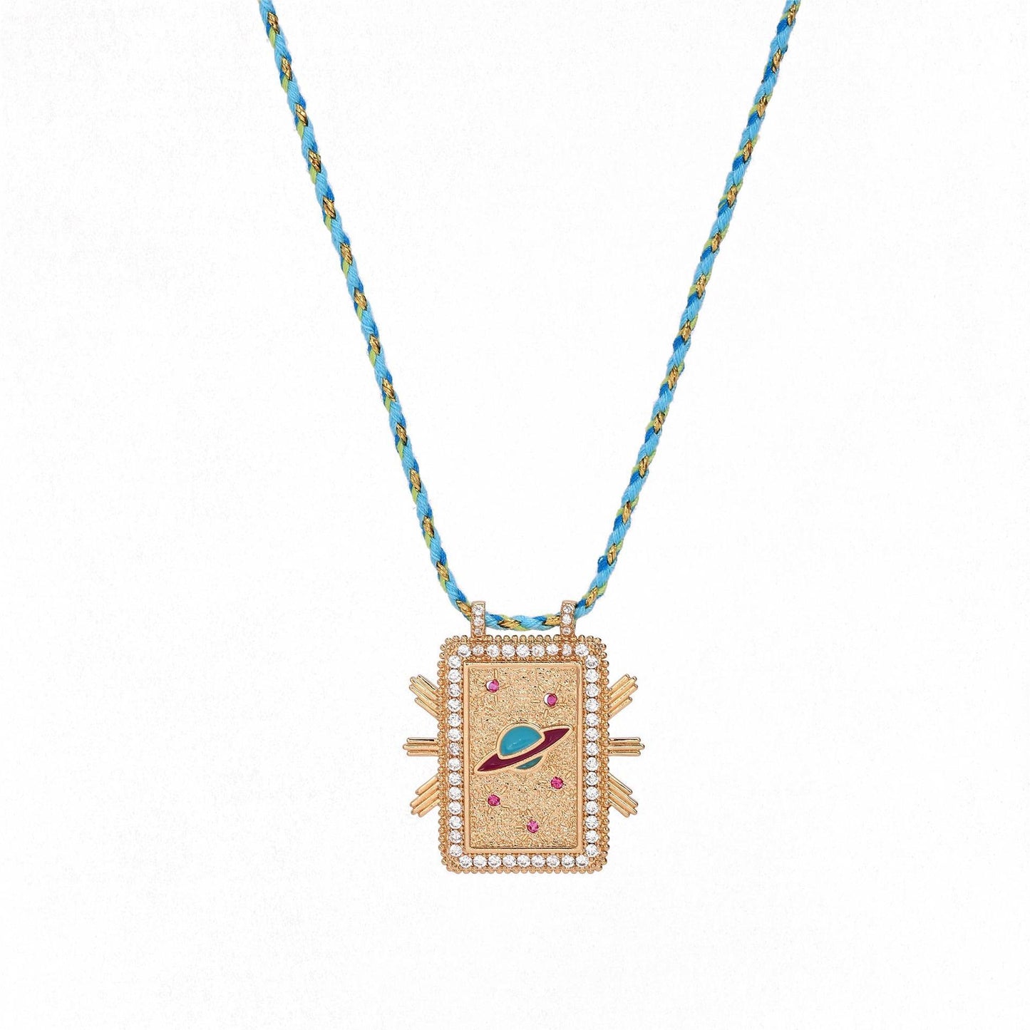 Bohemian Style Vintage Sun Moon and Evil Eye Pendant Necklace for Women with Copper Heart Charm and Star Motifs on Standard Chain
