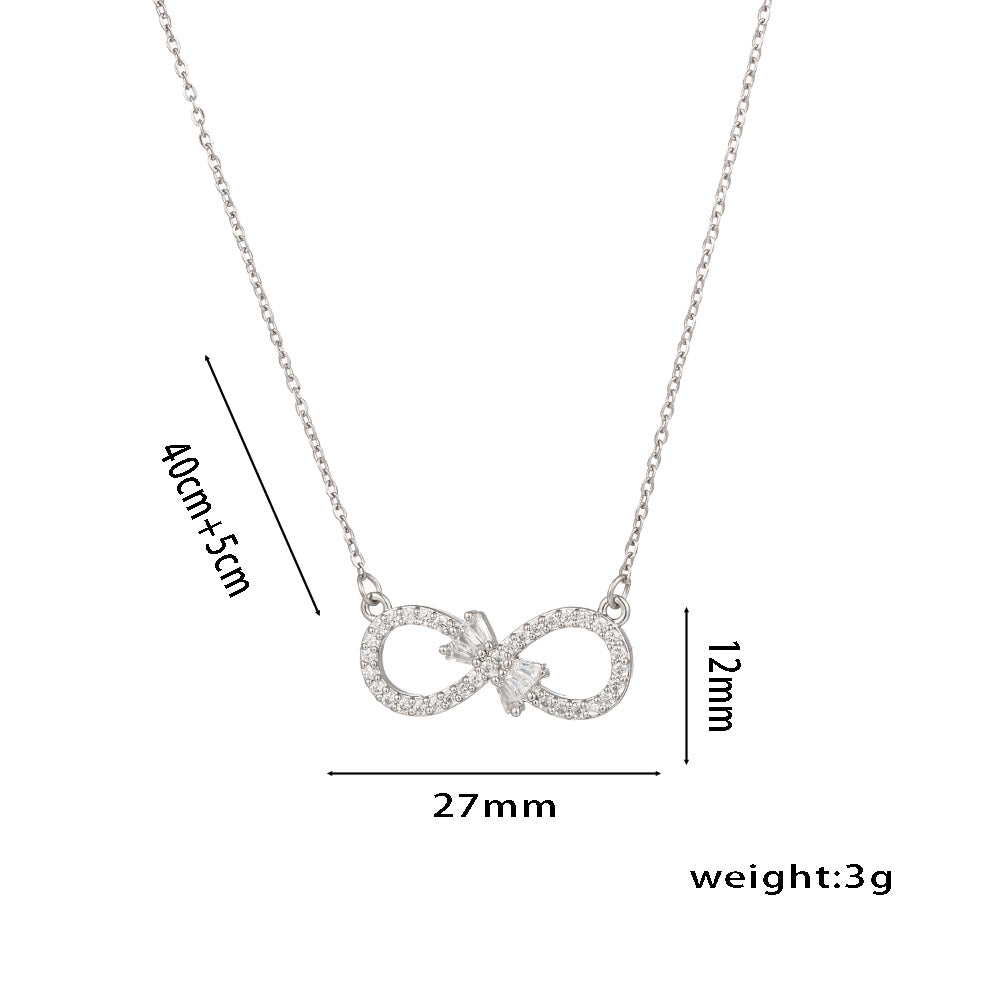 Collana da Donna Minimalista a Forma di Lettera in Acciaio al Titanio con Intarsio di Strass, Ciondolo alla Moda Placcato Ipoallergenico