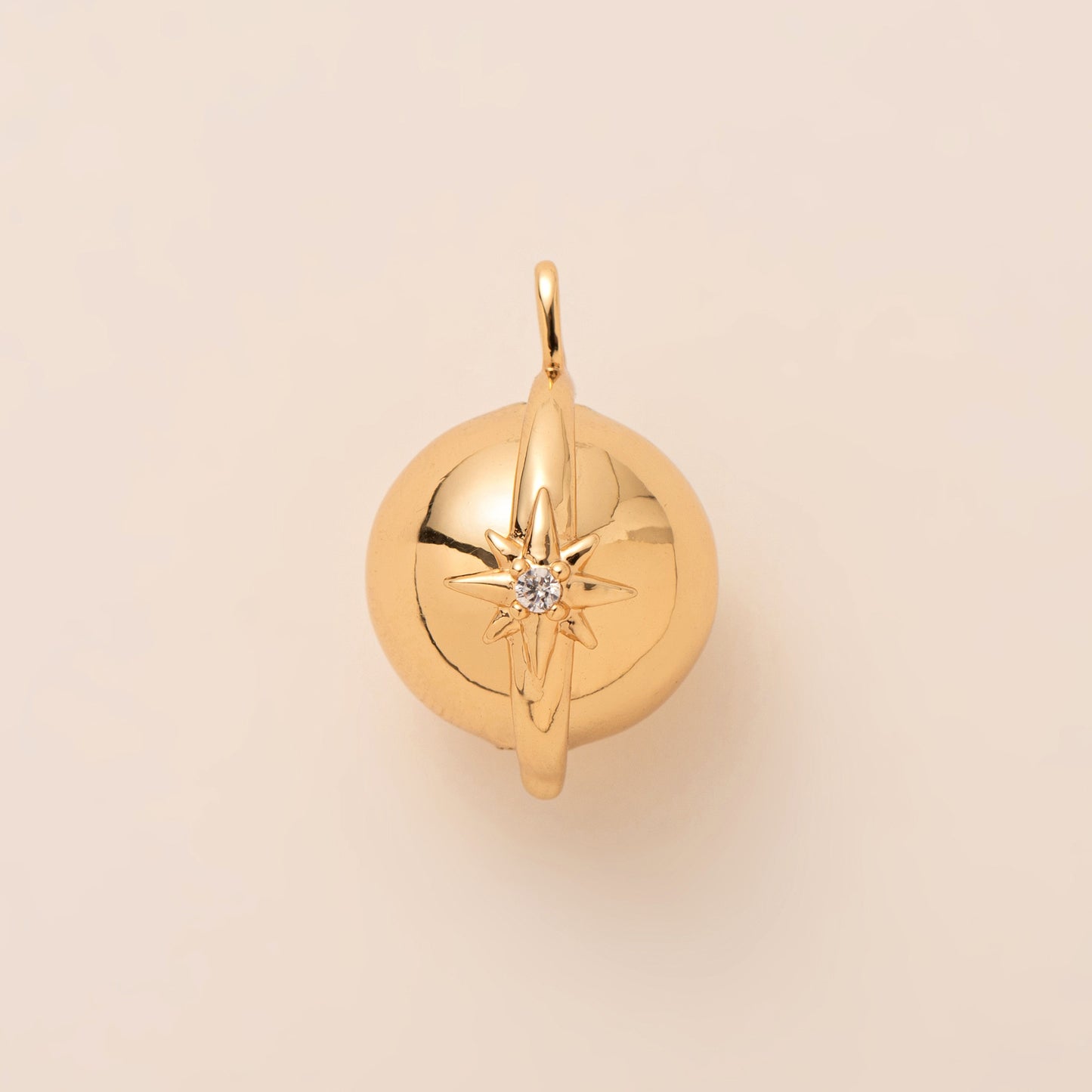 Minimalist Brass Cross Pendant with Cubic Zirconia Plating Charm Bar