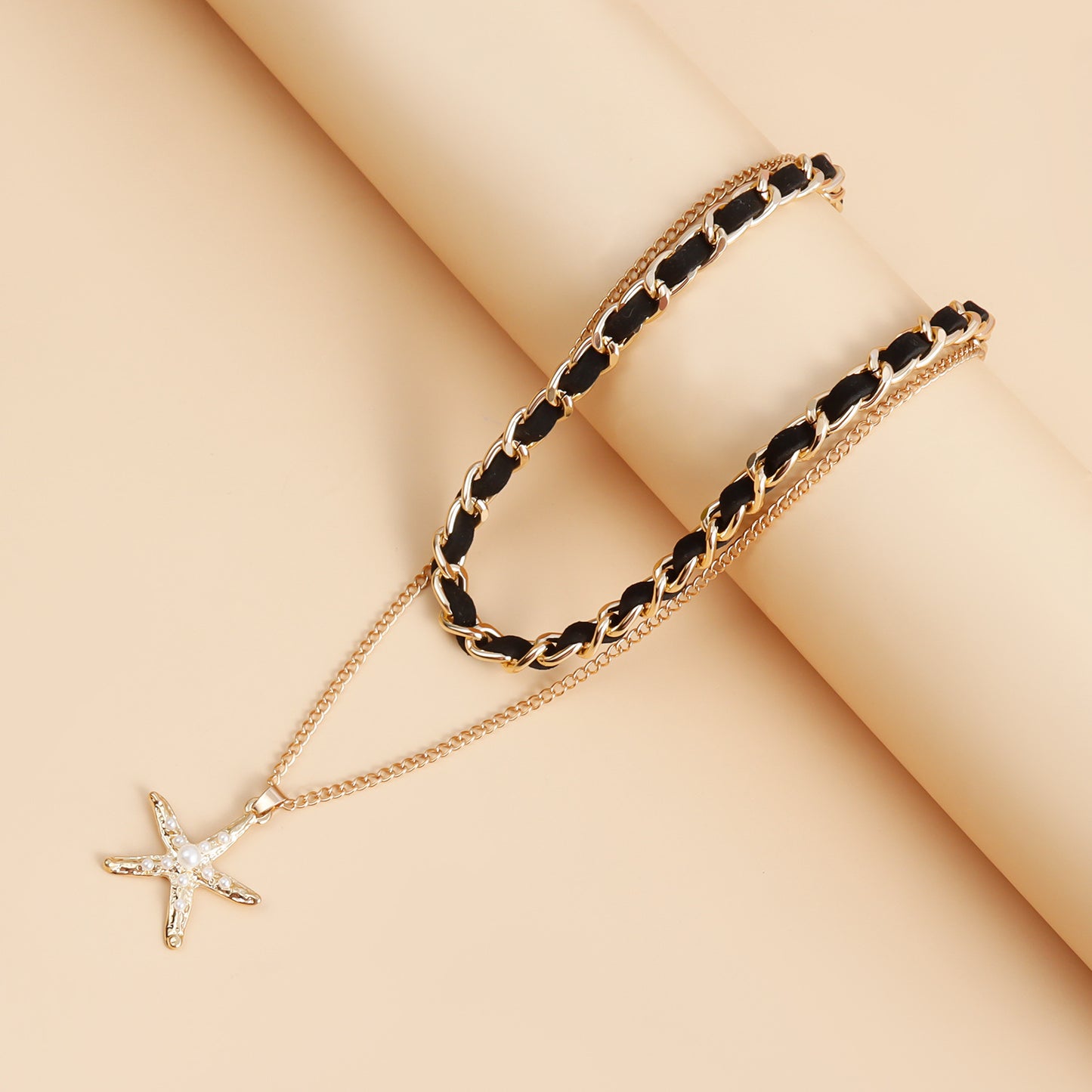 Sweet and Edgy Cross and Butterfly Pendant Alloy Choker Necklace for Women with Plated Finish