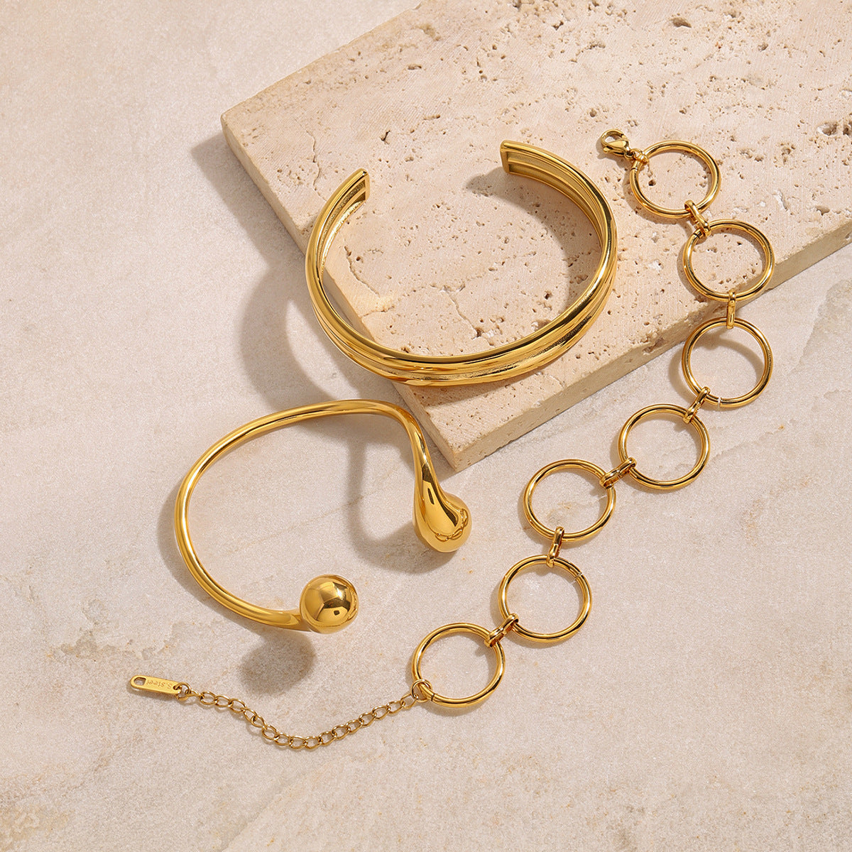 Minimalist Geometric Stainless Steel Plated Bracelet