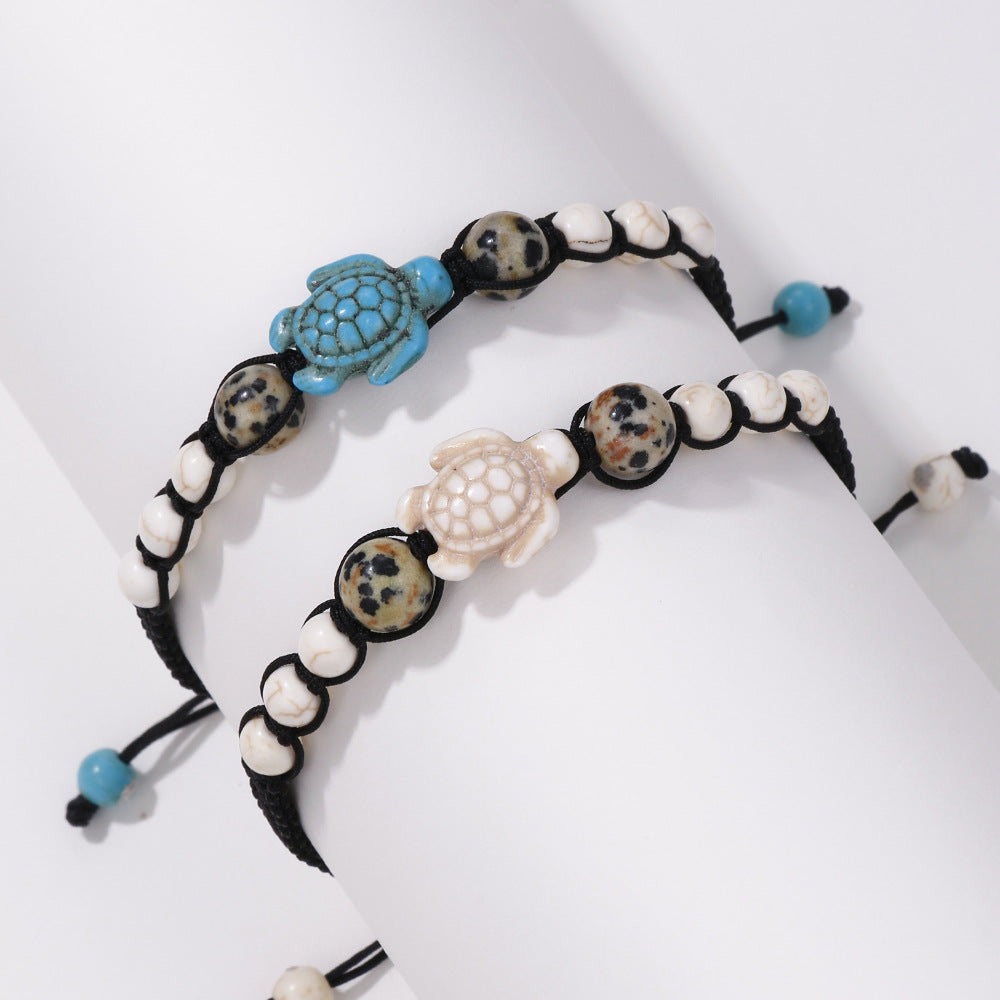 Bohemian Vintage Handmade Turquoise Animal Beaded Bracelet