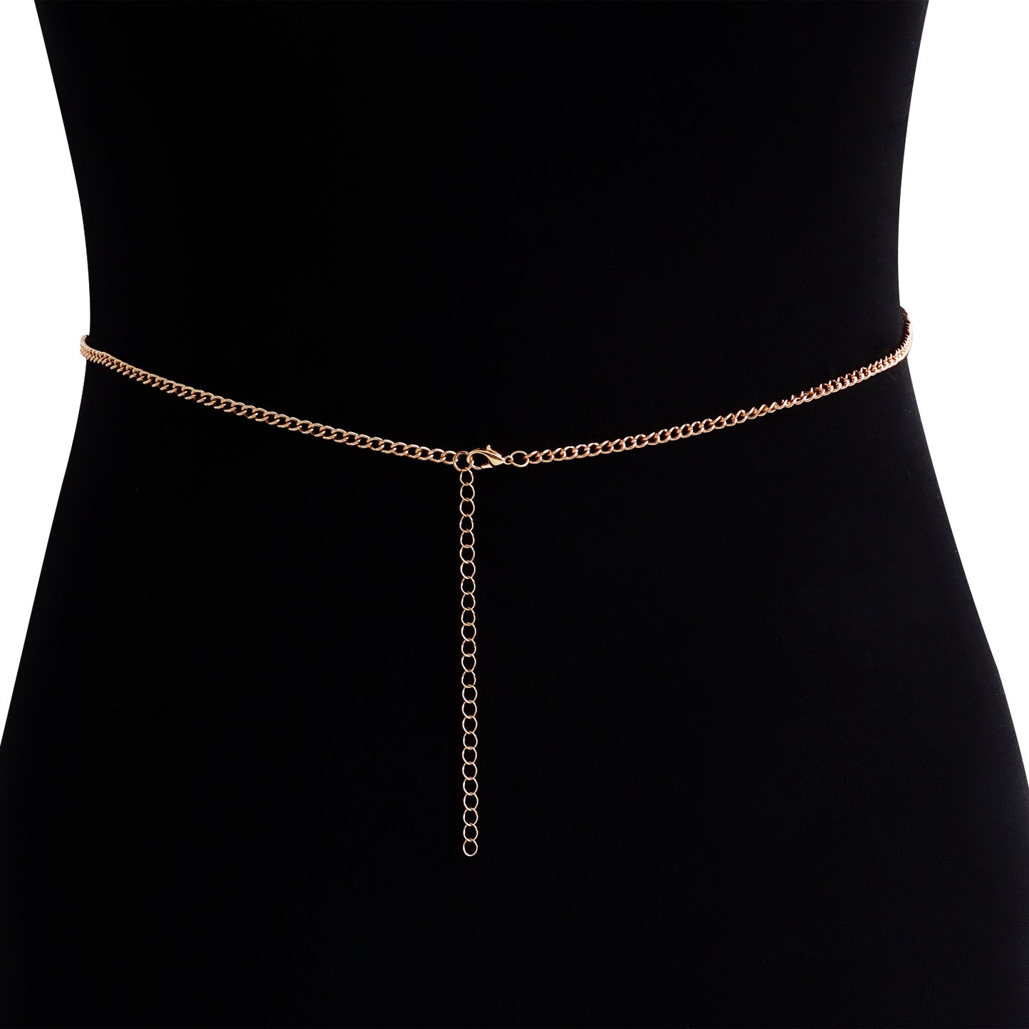 Minimalist Punk Rhinestone Cable Chain Body Chain for Women