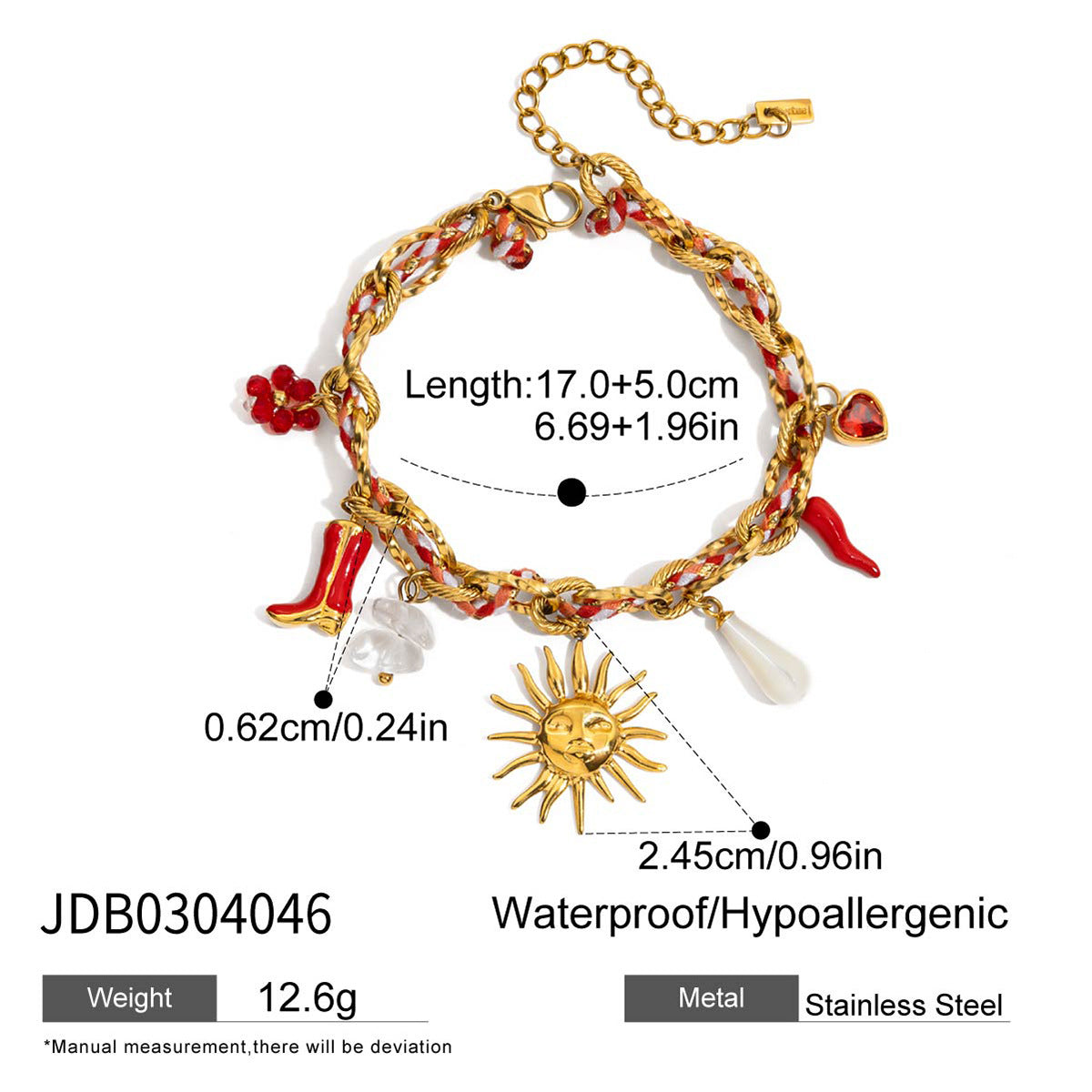 Collana con ciondolo in acciaio al titanio alla moda a tema frutta con catena in acciaio inossidabile placcato per donna