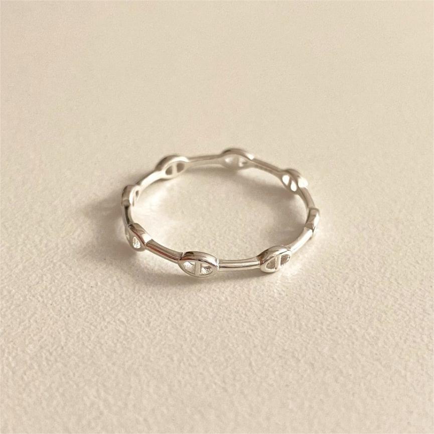 Anillo Minimalista Dulce de Plata de Ley 925 con Baño Geométrico para Mujer