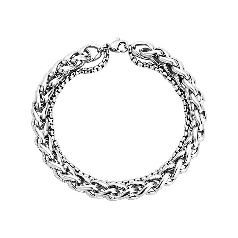 Minimalist Alloy Cuban Link Chain Bracelet Unisex