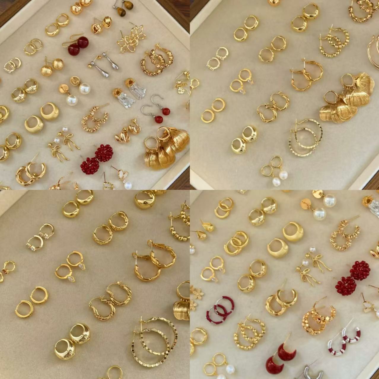 Orecchini a perno geometrici minimalisti in metallo con finitura placcata da donna, gioielli per l'orecchio lussuosi, alla moda e versatili per tutti i giorni