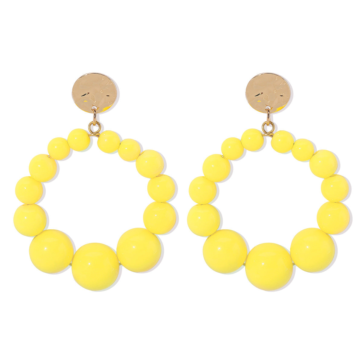 Pendientes Minimalistas Geométricos de Resina para Mujer en Colores Caramelo con Acabado Artesanal