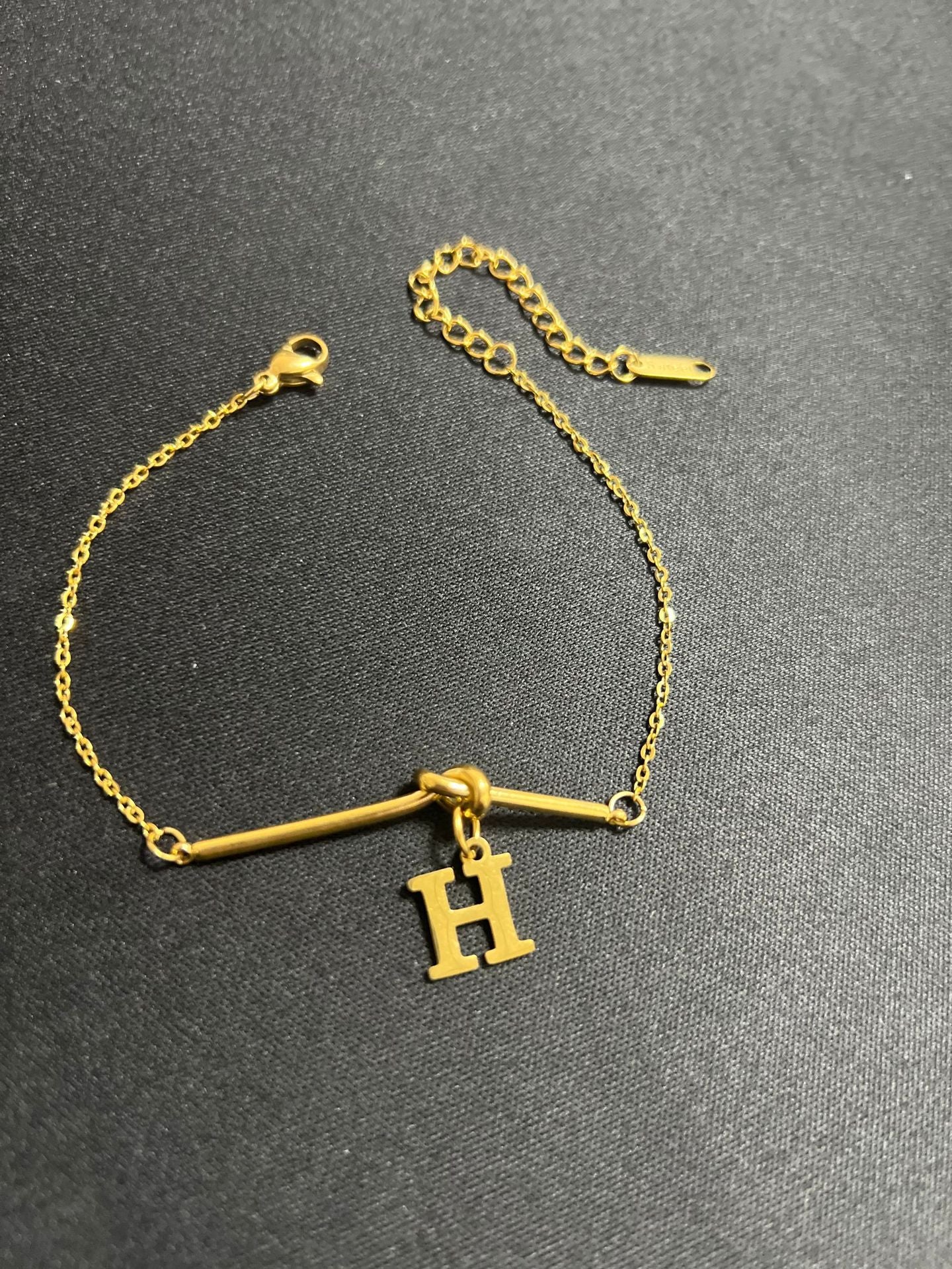 Original Design Letter Shape Titanium Steel Bracelet with Plating Finish for Men and Women