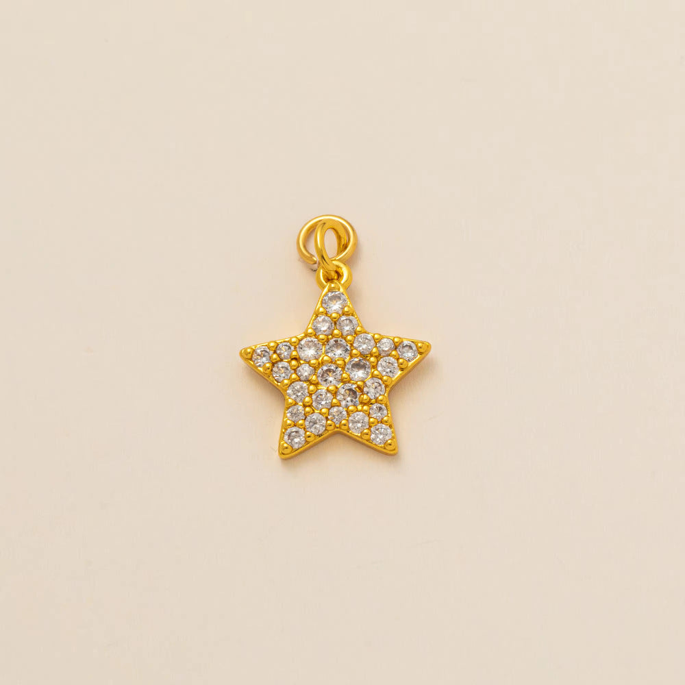 Sweet Gold Plated Stainless Steel Geometric Star Pendant Necklace for Unisex